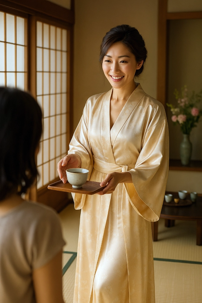 Déshabillé Kimono Soie luxe Femme