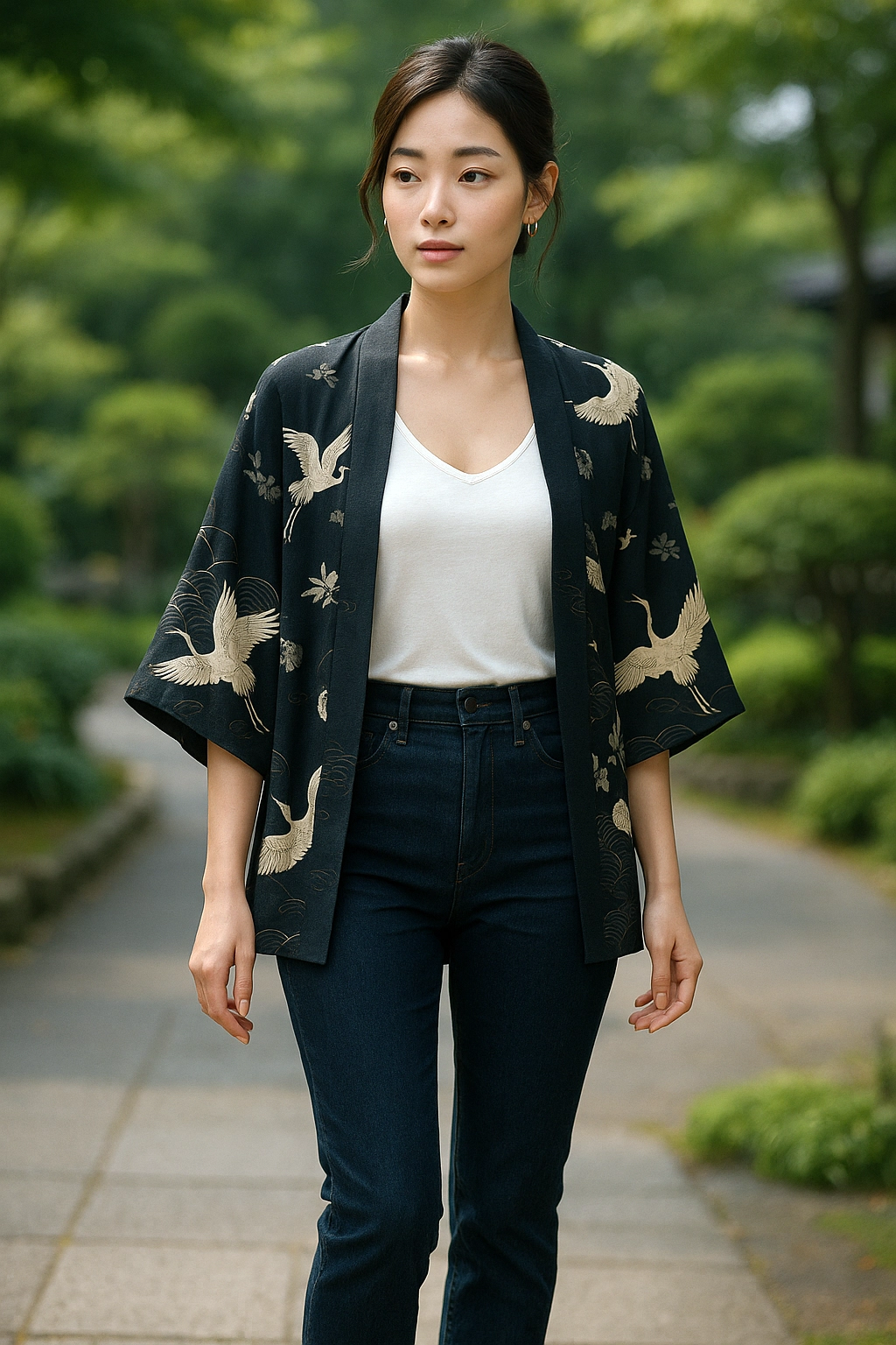 idée look kimono femme chic et décontracté