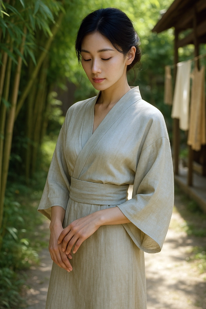 Teinture naturelle Kimono Soie Bio