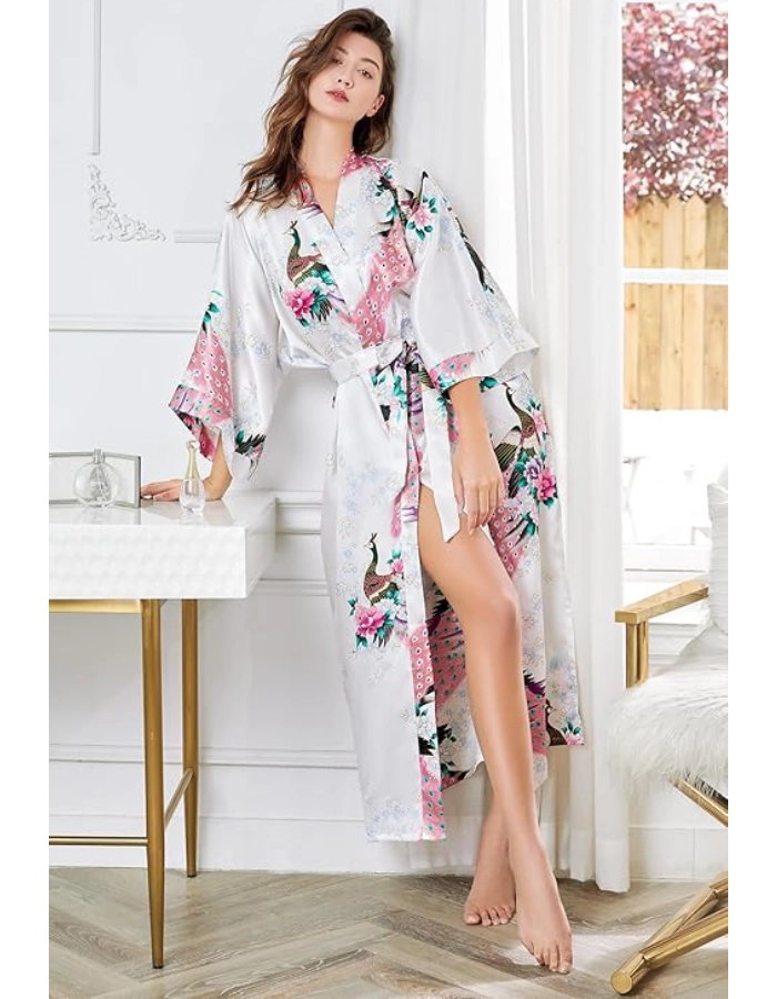 Peignoir Kimono Femme Blanc
