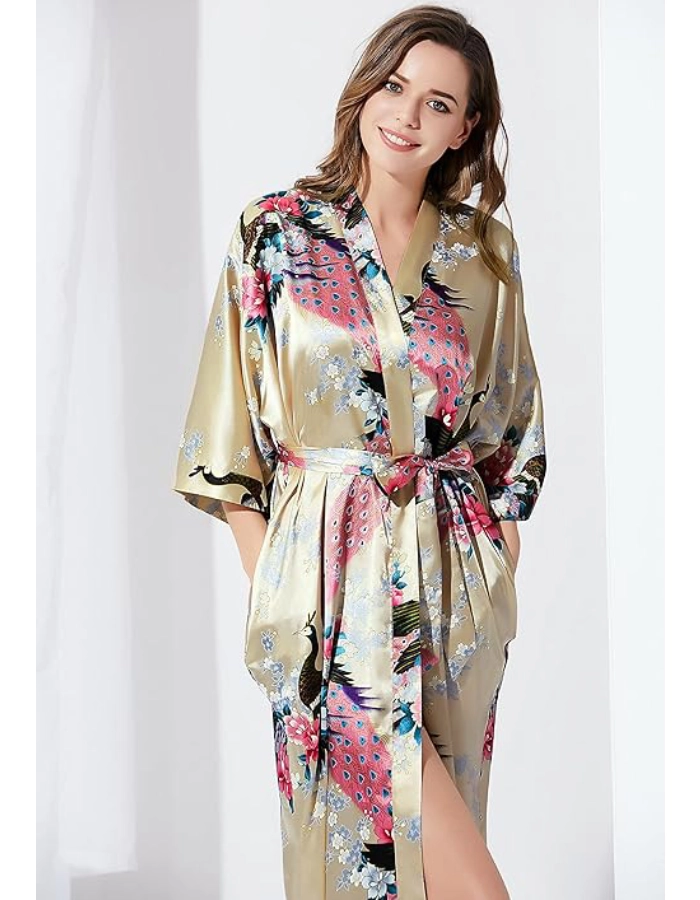 Peignoir Kimono Femme Champagne