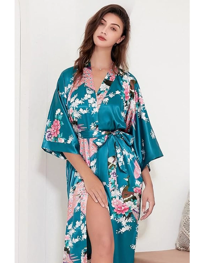 Peignoir Kimono Femme Emeraude