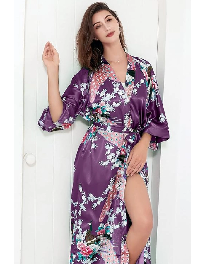 Peignoir Kimono Femme Lilas