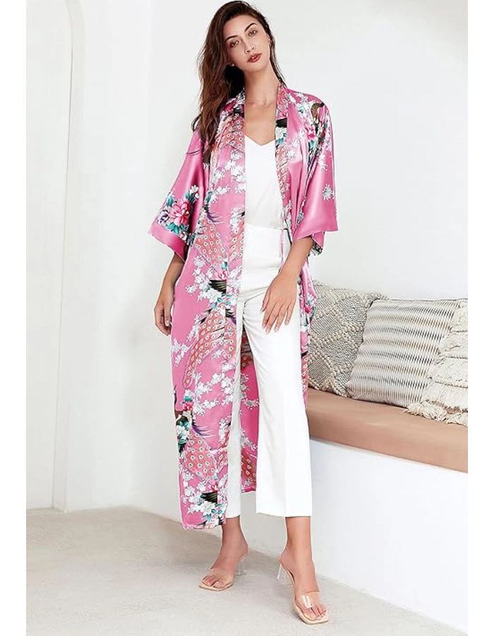 Peignoir Kimono Femme Rose