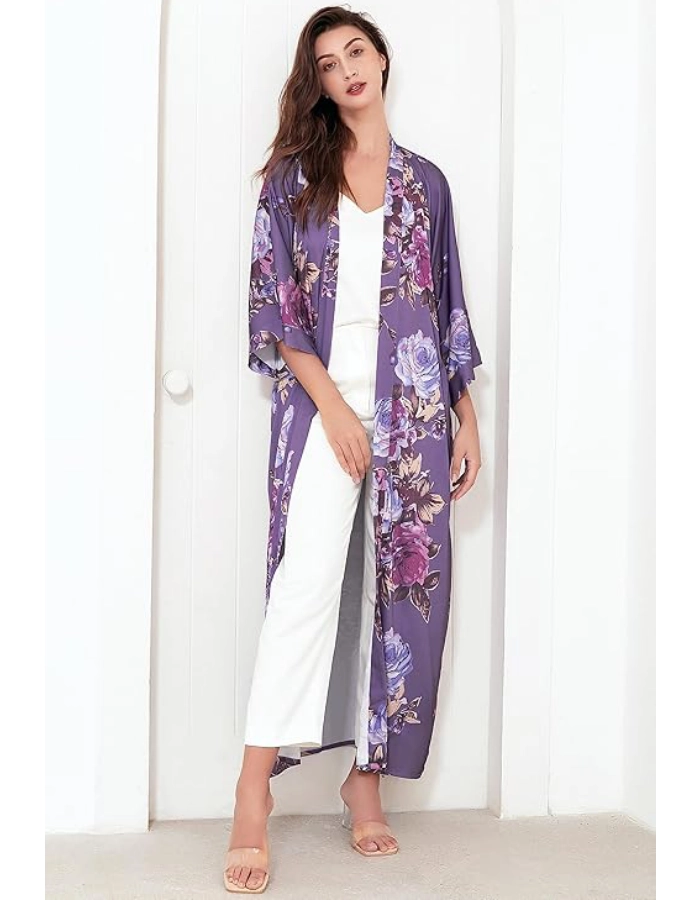 Peignoir Kimono Femme Violet