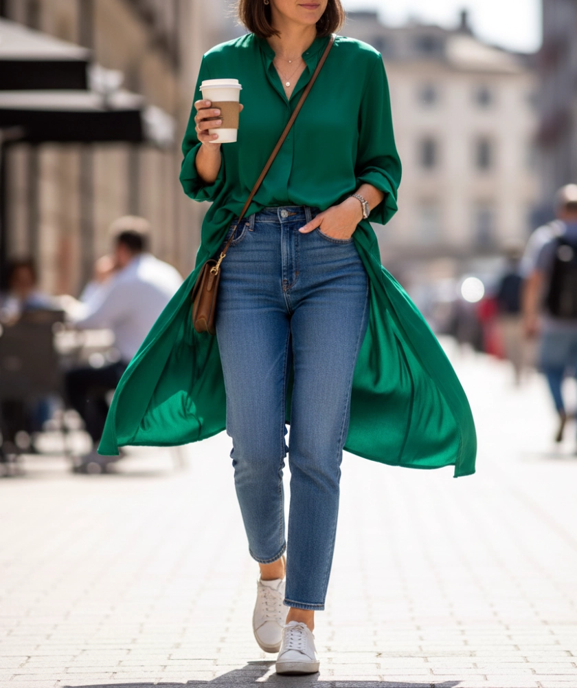 chemisier en soie femme Look Casual Chic