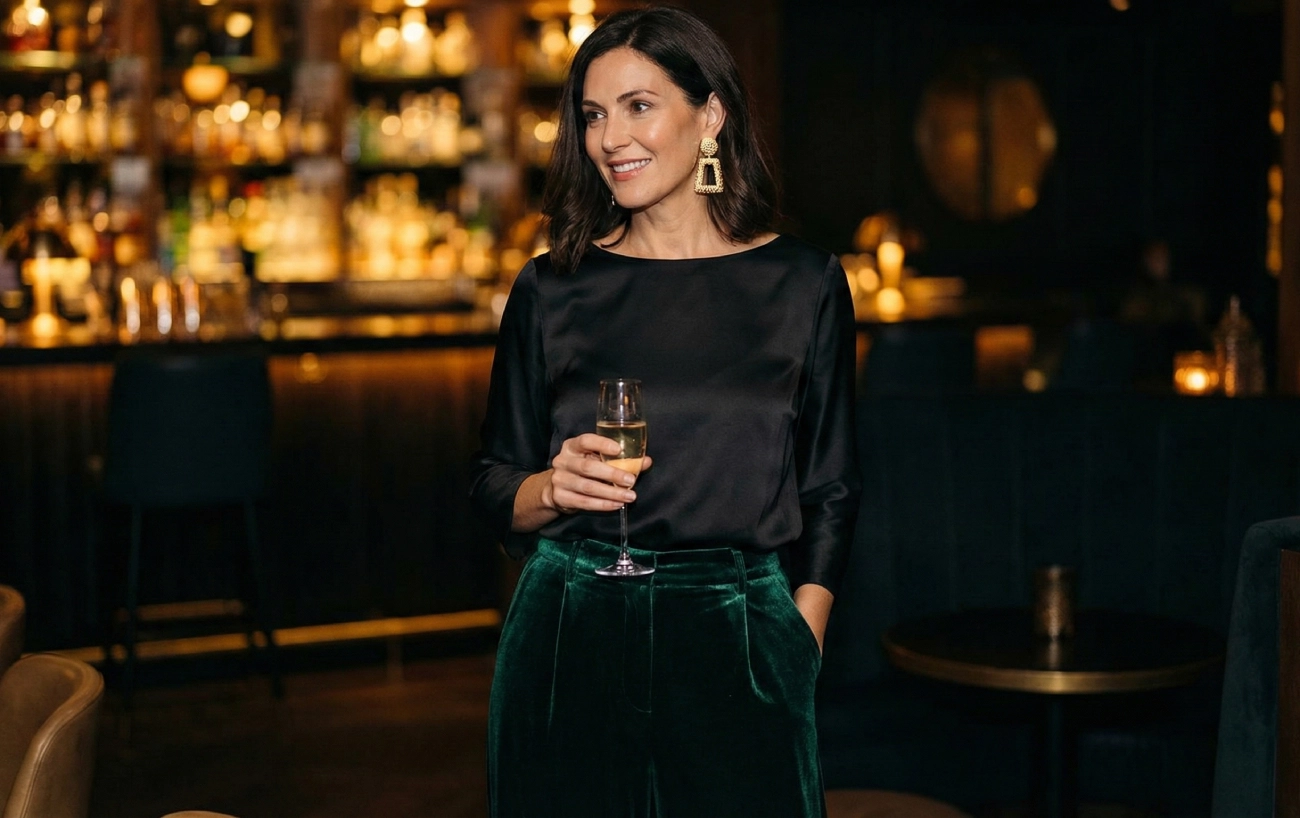 t-shirt femme soie Look de Soirée Discret