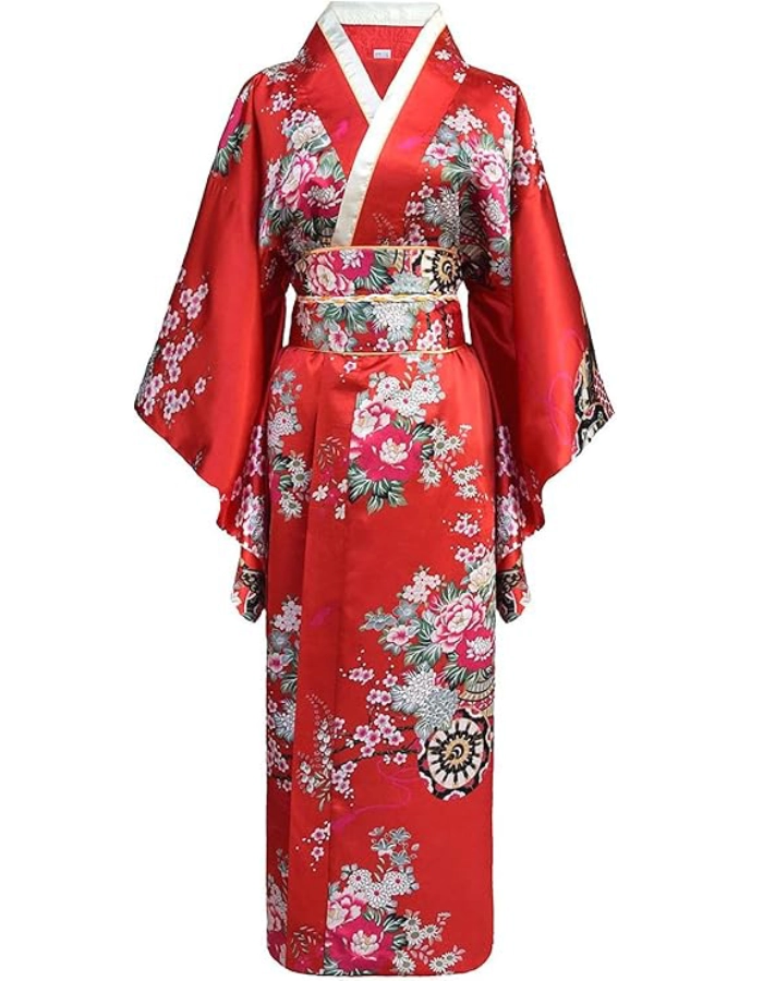 Yukata Japonais Femme Rouge